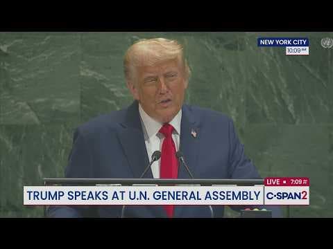 President Trump addresses U.N. General Assembly - FULL SPEECH thumbnail