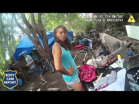 Cops Follow Shoplifter to Her Home... in the Woods thumbnail