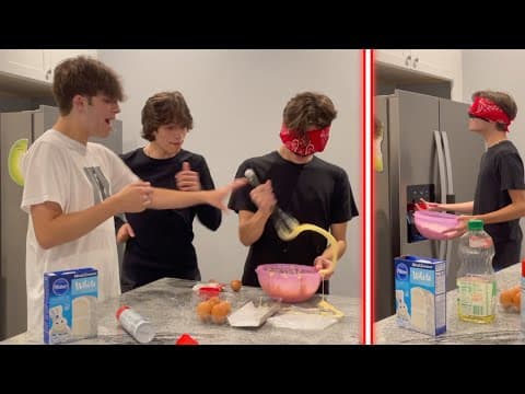 Matt bakes blindfolded!! - Sturniolo Triplets thumbnail