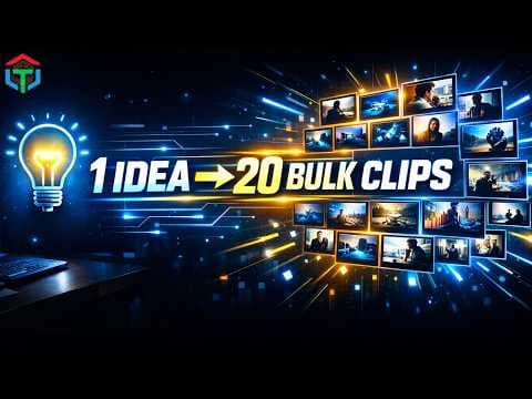 Auto Make 20 AI Short Clips in Bulk (100% FREE) thumbnail