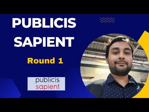 Interview Experience of Publicis Sapient | Java interview Live !! thumbnail
