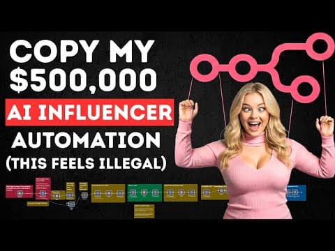 I used n8n to automate a $500K/yr AI Influncer Using Nano Banana Pro That Feels Illegal - Here´s How thumbnail