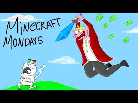bullying famous youtubers in minecraft minigames thumbnail