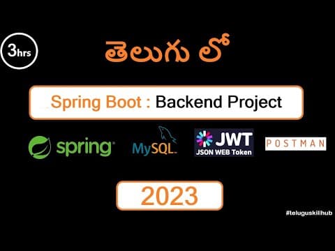 How to Build Backend with Spring Boot in Telugu thumbnail