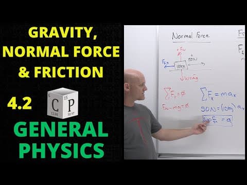 Gravity, Normal Force, and Friction | Intro to Free Body Diagrams | 4.2 General Physics thumbnail