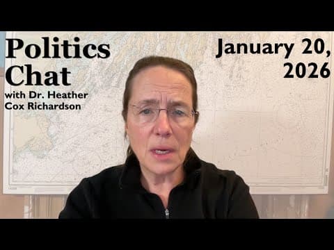 Politics Chat, January 20, 2026 thumbnail
