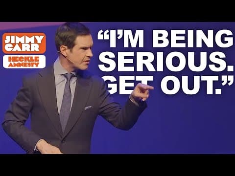 Jimmy Carr Silences Disruptive Heckler! | Jimmy Carr Crowd Work thumbnail