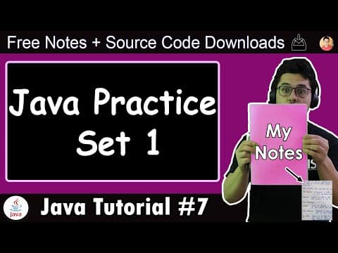 Java Tutorial: Chapter 1- Practice Set | Java Practice Problems With Solution thumbnail