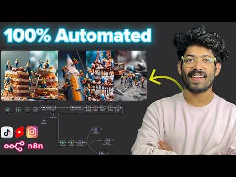 I Built a 24/7 Viral Shorts Machine with No-Code (free n8n template) Veo 3 thumbnail