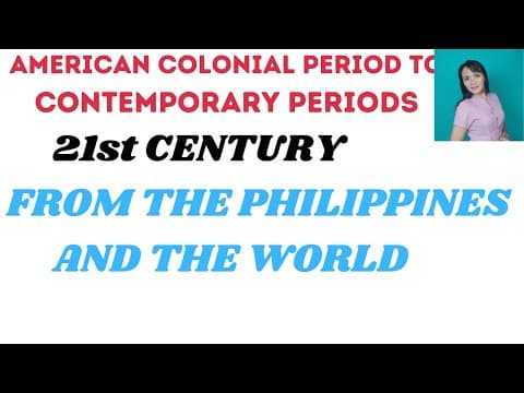 American period to Contemporary period of Philippine literature| 21st Century Literature -SHS thumbnail