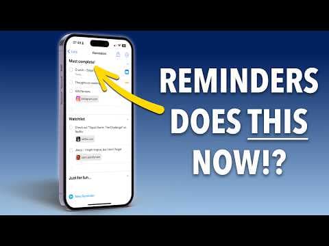 Reminders is AWESOME when you know how to use it! (14 Tips & Tricks for iPhone) thumbnail