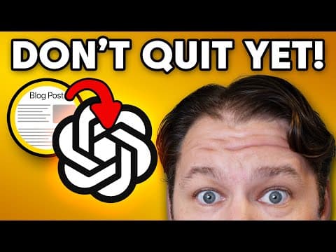 Do NOT Quit Blogging (Until You See This ChatGPT Trick) thumbnail