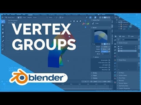 How to Use Vertex Groups in Blender 2.80 thumbnail
