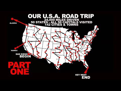 Our 50 State USA Road Trip PART ONE - 24,000 Miles Driven, 50 Capitals Visited, 142 Towns & Cities thumbnail