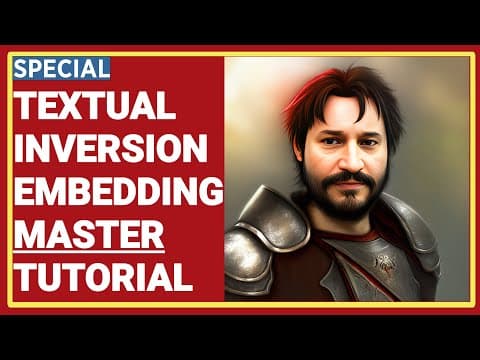 How To Do Stable Diffusion Textual Inversion (TI) / Text Embeddings By Automatic1111 Web UI Tutorial thumbnail