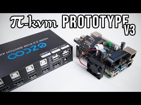 Pi-KVM - DIY CHEAP Raspberry Pi KVM over IP Prototype Version 3 Review! thumbnail