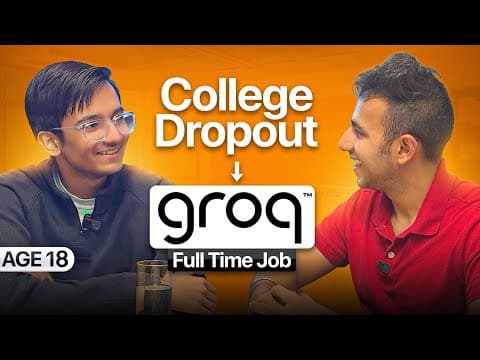 Meet 18 yr Old: Skipped College to Lead AI at Groq! thumbnail