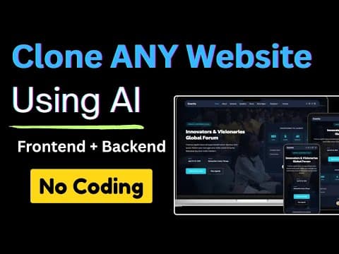 Clone Any Website in Minutes Using AI (No Coding) thumbnail