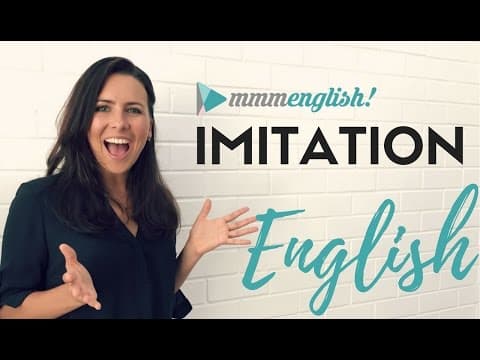 English Imitation Lessons  |  Speak More Clearly & Confidently thumbnail