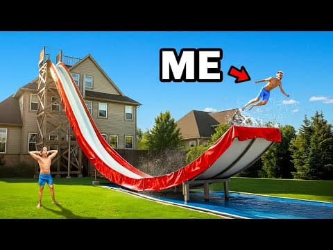 I Built the World’s Most Dangerous Waterslide! thumbnail