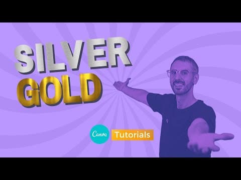 How to create Silver and Gold letters in Canva thumbnail