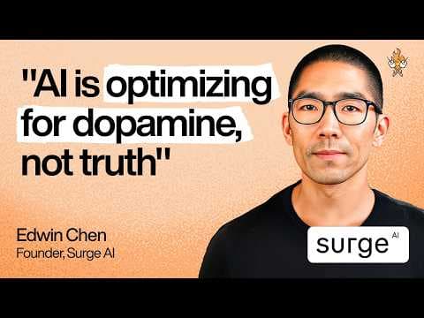 The $1B Al company training ChatGPT, Claude & Gemini on the path to responsible AGI | Edwin Chen thumbnail