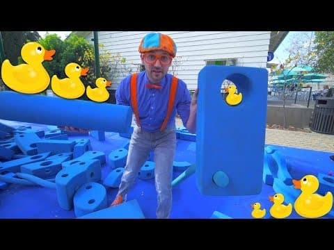 Blippi at an Outdoor Children's Museum | Learn about Fossils and More! thumbnail