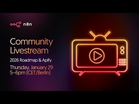 n8n Livestream: 2026 Roadmap & Apify thumbnail