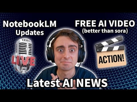 AI News Just Landed! - Free AI Video, NotebookLM Update, & Open AI Singularity thumbnail