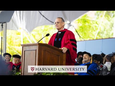 Tom Hanks delivers the Commencement Address | Harvard Commencement 2023 thumbnail