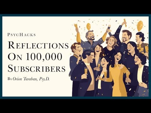 Reflections on 100,000 SUBSCRIBERS: a little about me and what it means to be here thumbnail