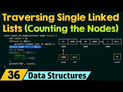 Traversing a Single Linked List (Counting the Nodes) thumbnail