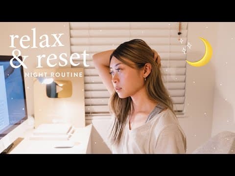 My Night Routine: self care, evening yoga, relax with me thumbnail
