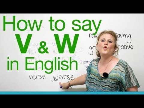 Pronunciation - V & W thumbnail