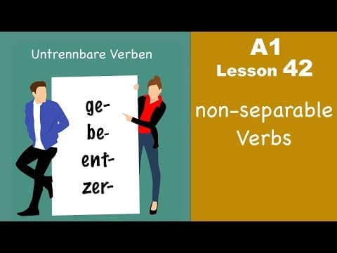 A1 - Lesson 42 | Untrennbare Verben | Learn German for beginners thumbnail