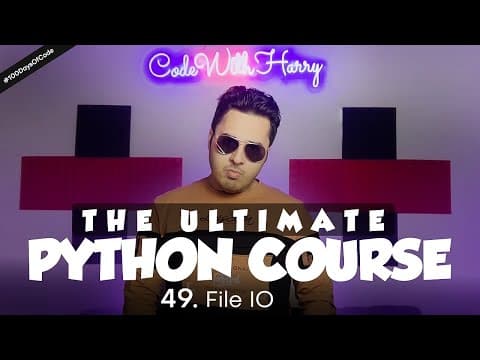File IO in Python | Python Tutorial - Day #49 thumbnail