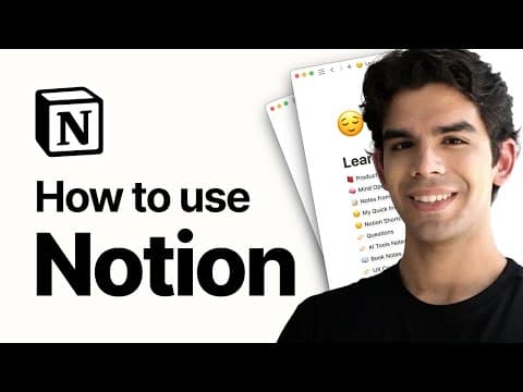 How to use Notion - Beginners Tutorial (2023) thumbnail