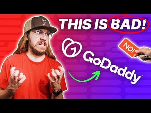 STOP Using GoDaddy!! 😡 thumbnail