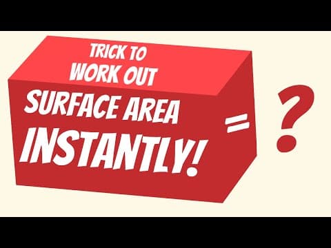 How to work out Surface area Instantly. thumbnail