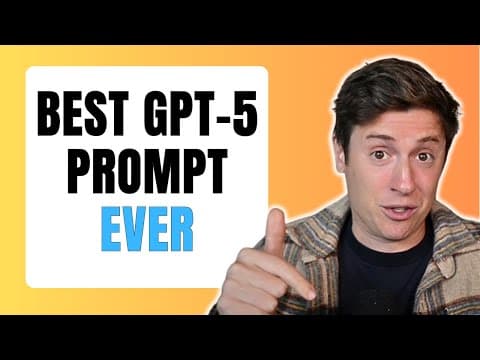 This one prompt makes GPT-5 INSANE thumbnail