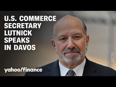 US Secretary of Commerce Howard Lutnick speaks at the World Economic Forum thumbnail