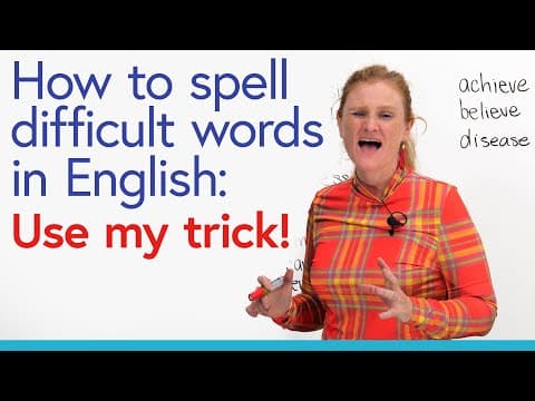 How I remember the spelling of difficult words thumbnail