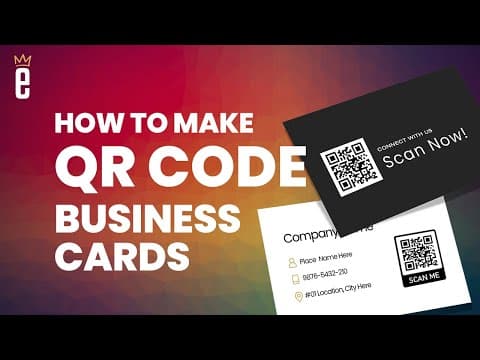 How to Create a QR Code for Business Cards that Shares Your vCard Contact Details thumbnail