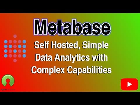 Metabase, a free, self-hosted, open source simple data analytics system with complex capabilities. thumbnail
