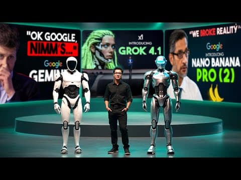 AI SHOCKS Everyone This Week: Gemini 3 Chaos, Nano Banana Pro, Grok 4.1, Unitree, New Manus... thumbnail