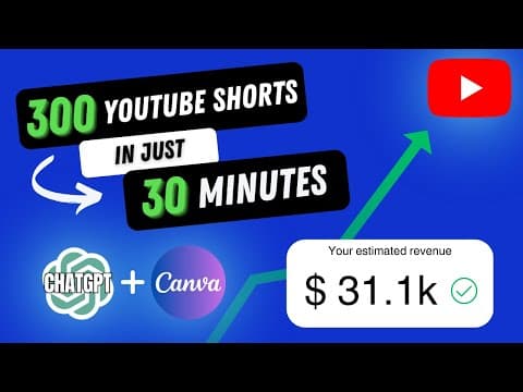 How I Made 300 YouTube Shorts in Just 30 MINUTES for a Faceless YouTube Channel. thumbnail