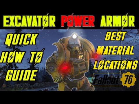 ⛏ How To Get Excavator Power Armor  ⛏ Get Massive Amounts of Ammo | Fallout 76 thumbnail