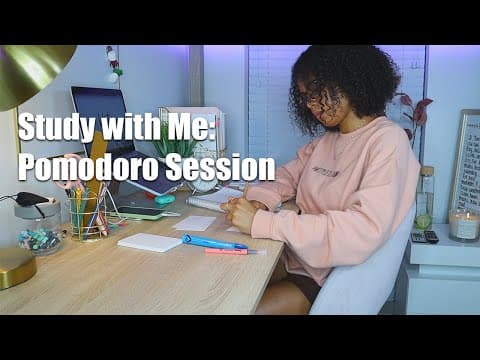 POMODORO STUDY WITH ME: 3 sessions with lofi music thumbnail