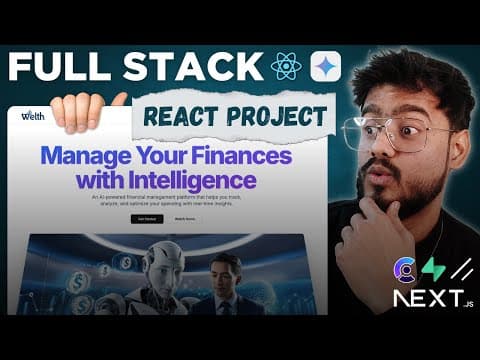 Full Stack React Project ( AI Finance Platform ) - Next JS, Tailwind, Gemini AI, Prisma, Shadcn UI 🔥 thumbnail