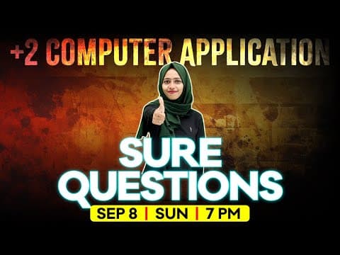Plus Two Computer Application | Onam Exam Sure Questions | Exam Winner Plus Two thumbnail